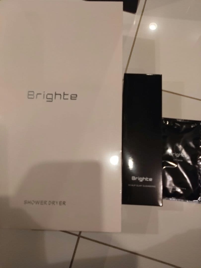 Brighte シャワードライヤー（ピンク）　クレンジング土シートマスクセット