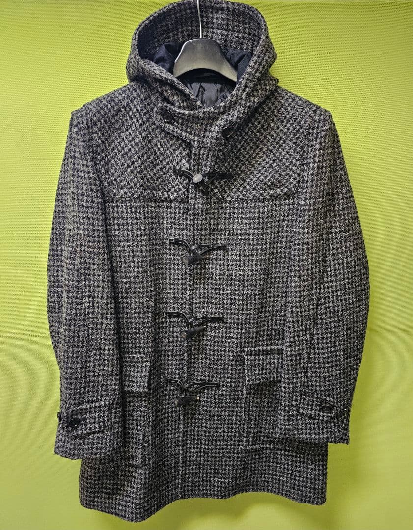 テイジンメンズショップ　ハリスツイード　ダッフルコート　LL