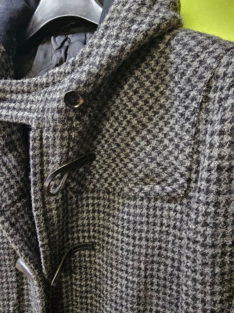 テイジンメンズショップ　ハリスツイード　ダッフルコート　LL