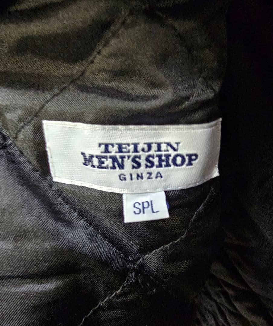 テイジンメンズショップ　ハリスツイード　ダッフルコート　LL