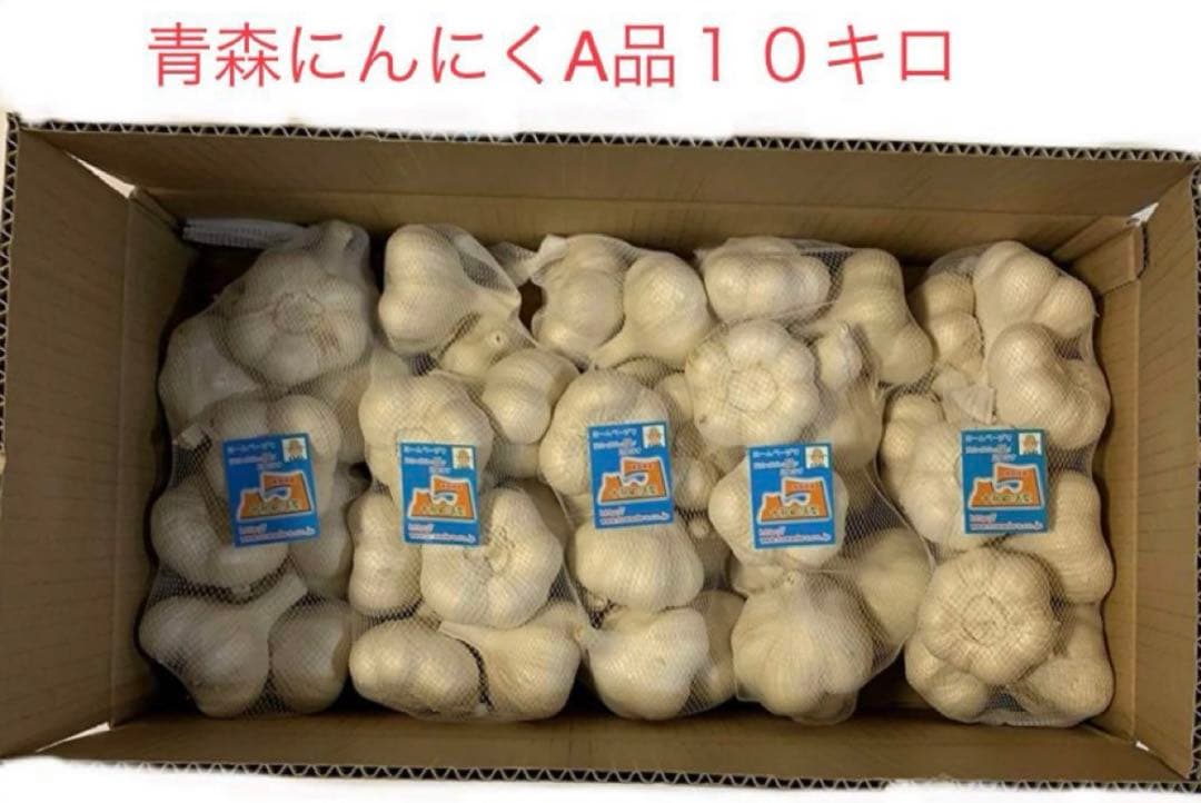 青森ニンニク　ホワイト六片種にんにく　A級品2Lサイズ10キロ　厳選にんにく