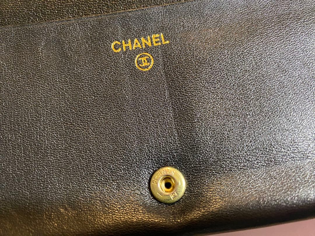 CHANEL ヴィンテージ長財布　黒
