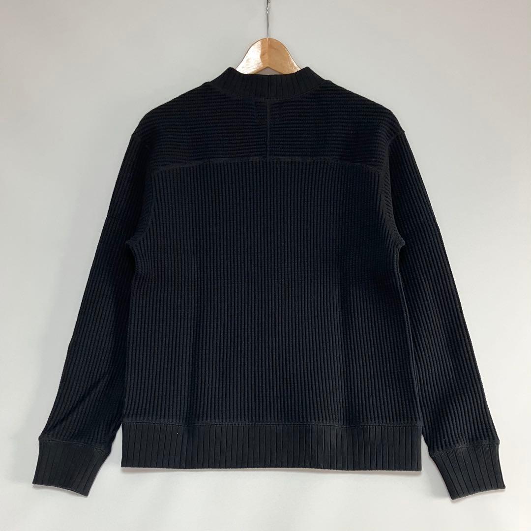 新品 Jackman ワッフルミッドネック ブラック Mサイズ JM7200