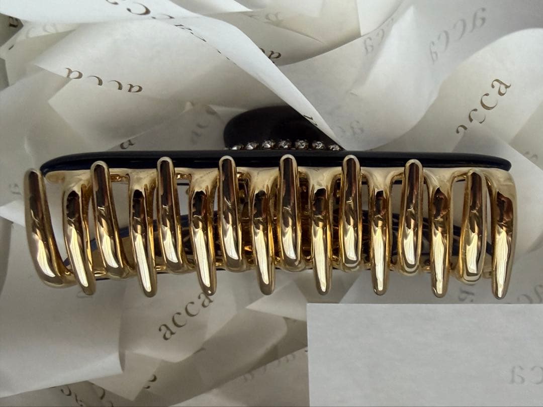 acca ネイビー ヘアクリップ