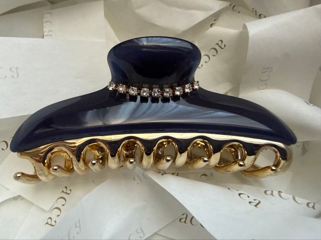 acca ネイビー ヘアクリップ