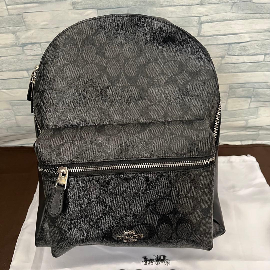 ★新品未使用★ COACH コーチ シグネチャー リュック バックパック 黒