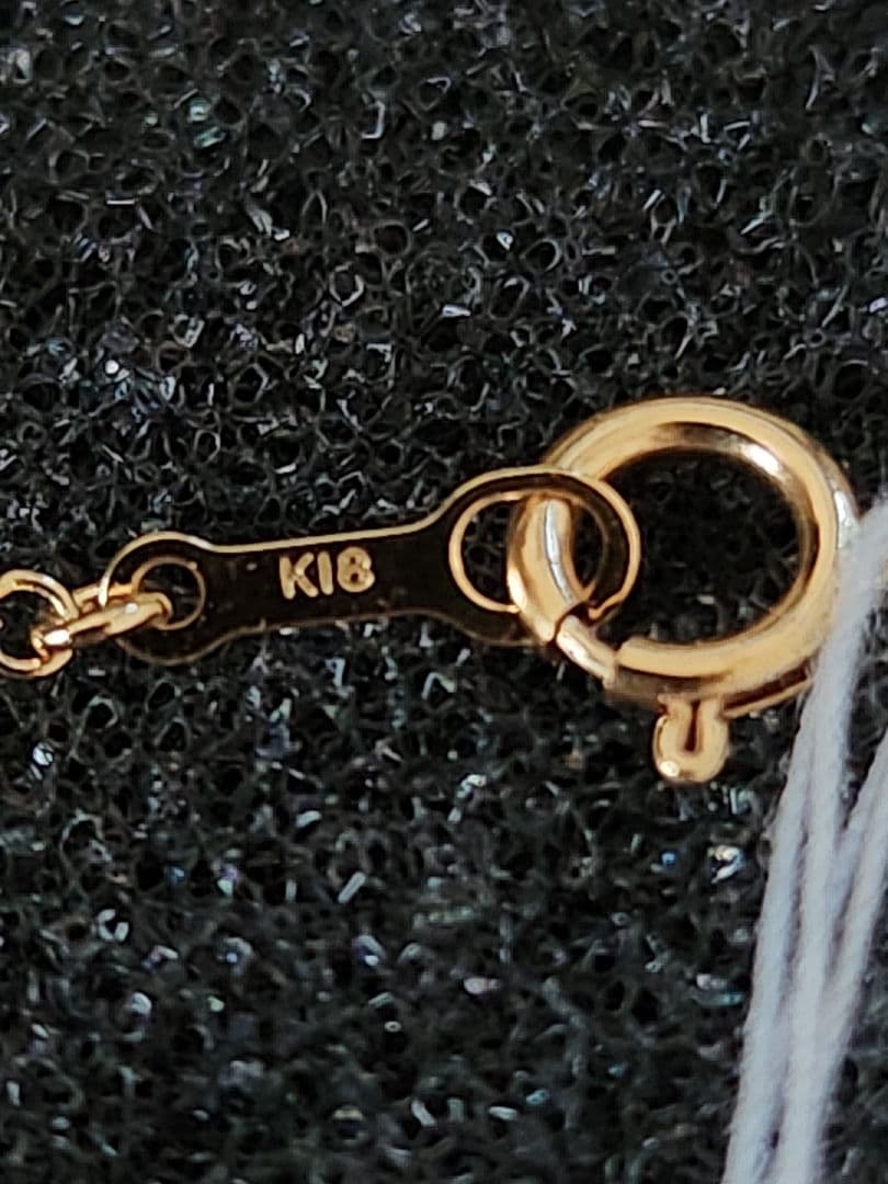 K18ネックレス 45cm 0.20ctダイヤ