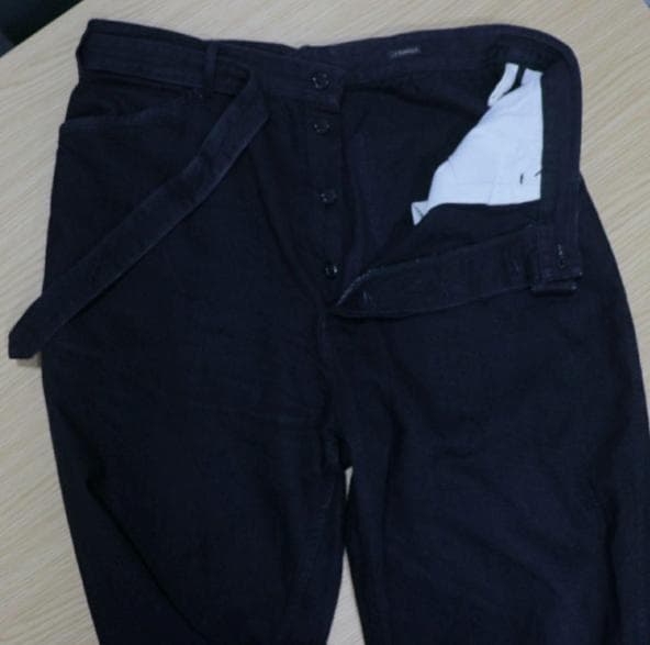 COMOLI ベルテッド パンツ ブラック サイズ4 XL 相当 ｜ コモリ