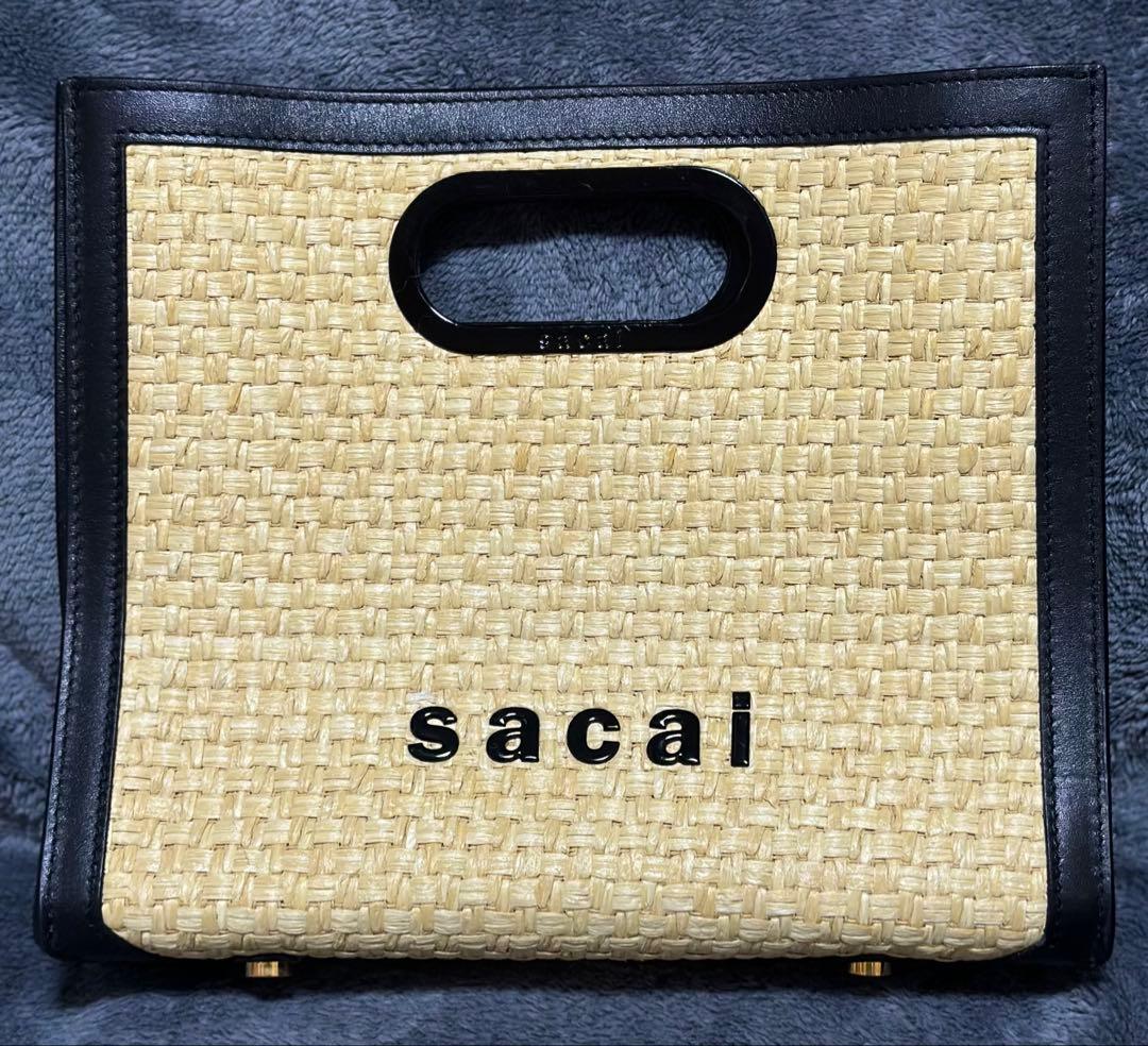sacai サカイ ロゴ カゴミニバッグ ハンドバッグ 鞄
