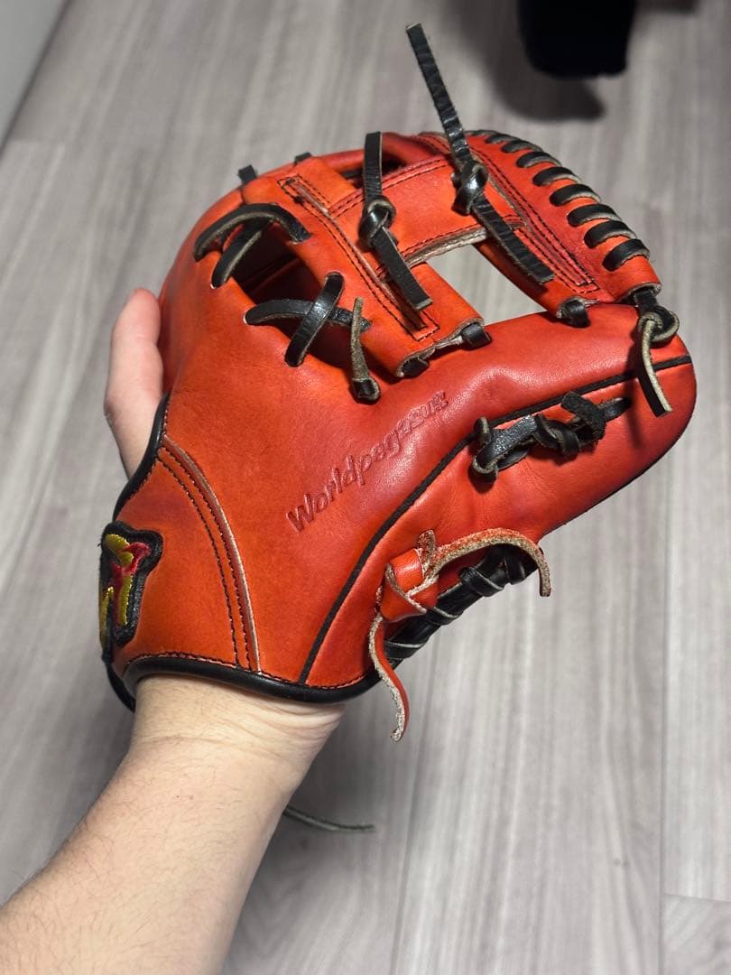 ワールドペガサス 硬式軟式兼用トレーニンググローブ オレンジ トクサンTVコラボ