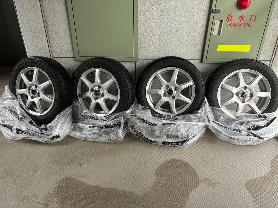 DUNLOP WM03 155/65R14 2022年製 スタッドレスホイール付