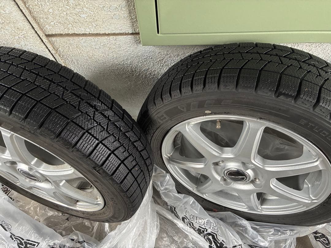 DUNLOP WM03 155/65R14 2022年製 スタッドレスホイール付