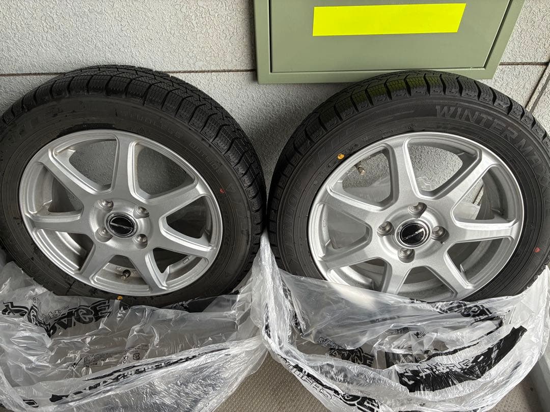 DUNLOP WM03 155/65R14 2022年製 スタッドレスホイール付