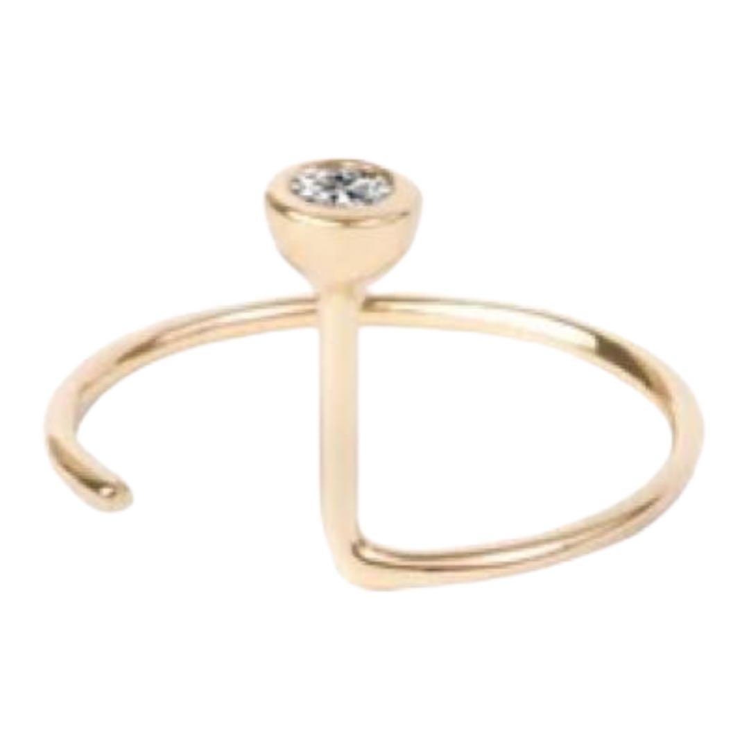 PRMAL キャッチレスダイヤモンドフープイヤリング