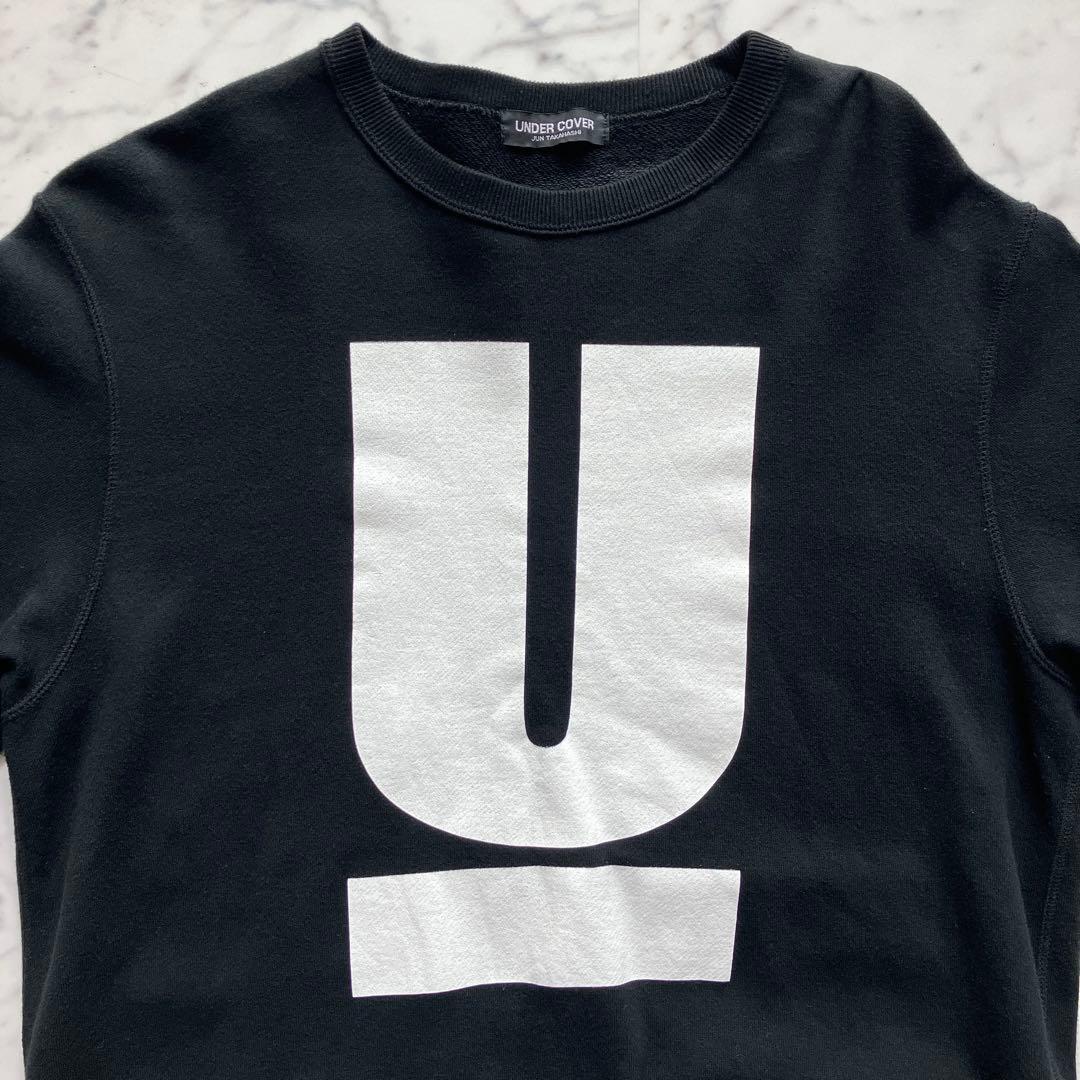 【美品】UNDERCOVER ビッグUロゴ スウェット 黒 サイズ2 日本製