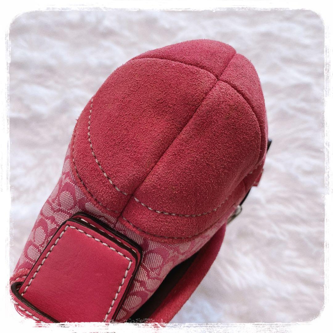 希少レア✧︎*。COACH SOHO ミニシグネチャーワンショルダーバッグ ピンク