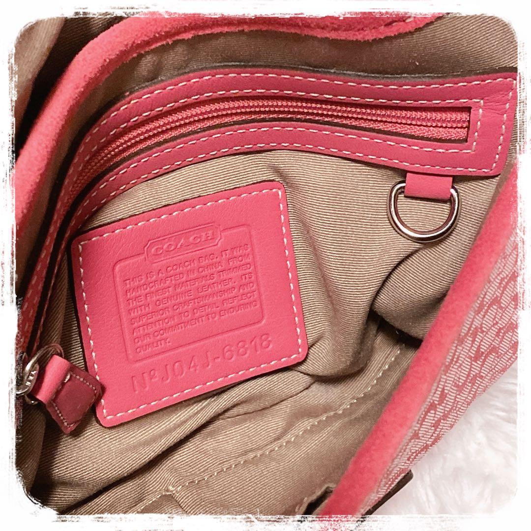 希少レア✧︎*。COACH SOHO ミニシグネチャーワンショルダーバッグ ピンク