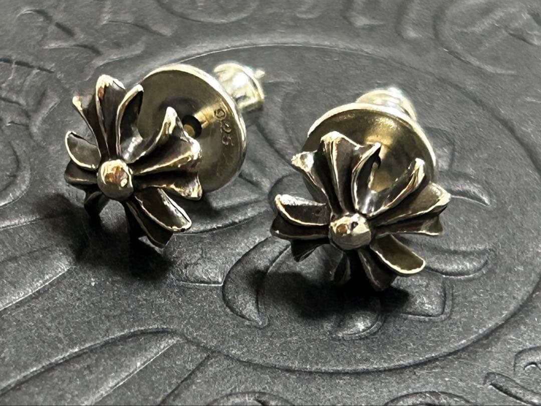 クロス型 ピアス 2個セット silver925