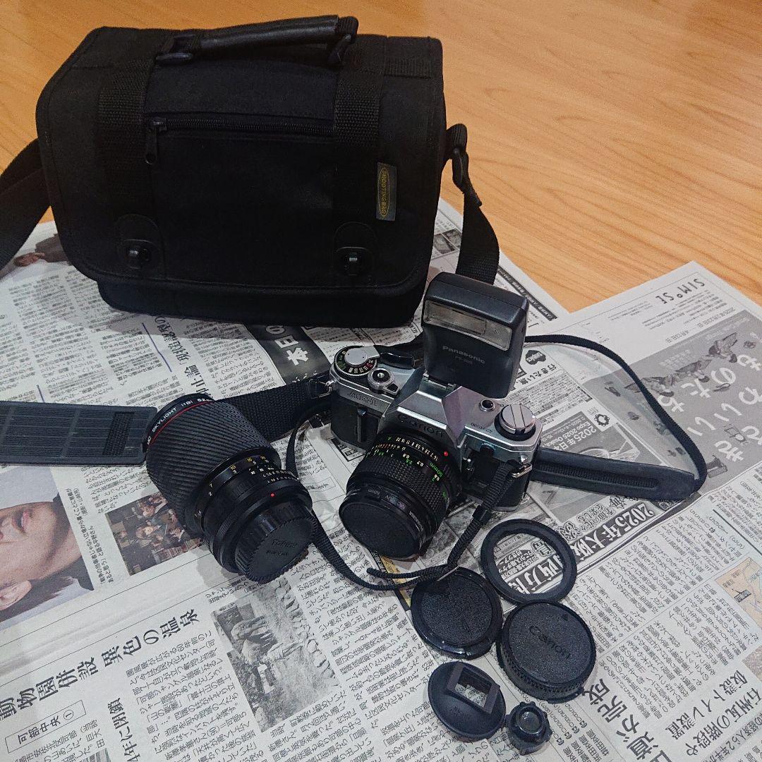 一眼レフカメラ　レトロ　バック　まとめ売り　ジャンク品　キャノン　AE-1