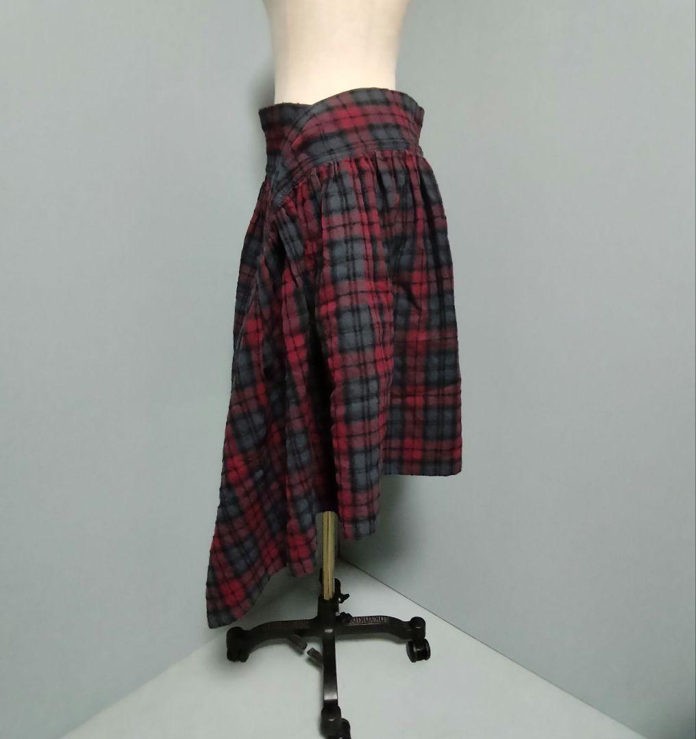 希少LIMI fue◆リミフゥ◆チェック柄が可愛い！変形ラップスカート