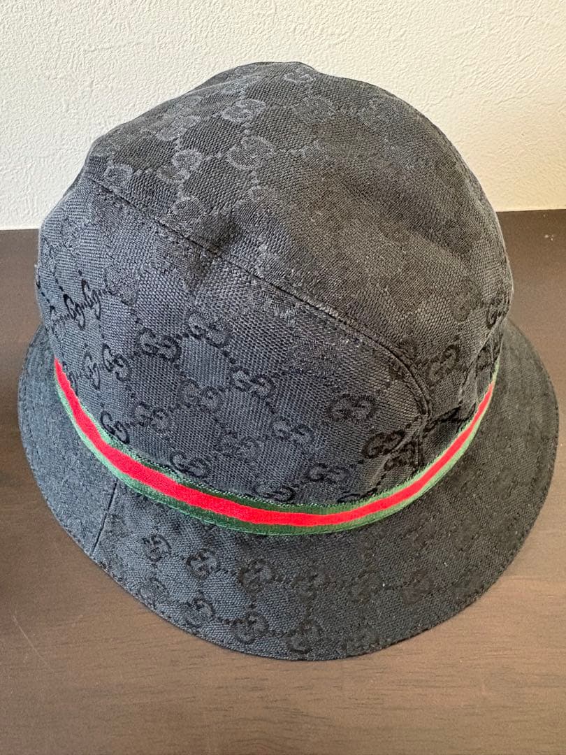 BamikiGUCCI ブラックバケットハット GGパターン