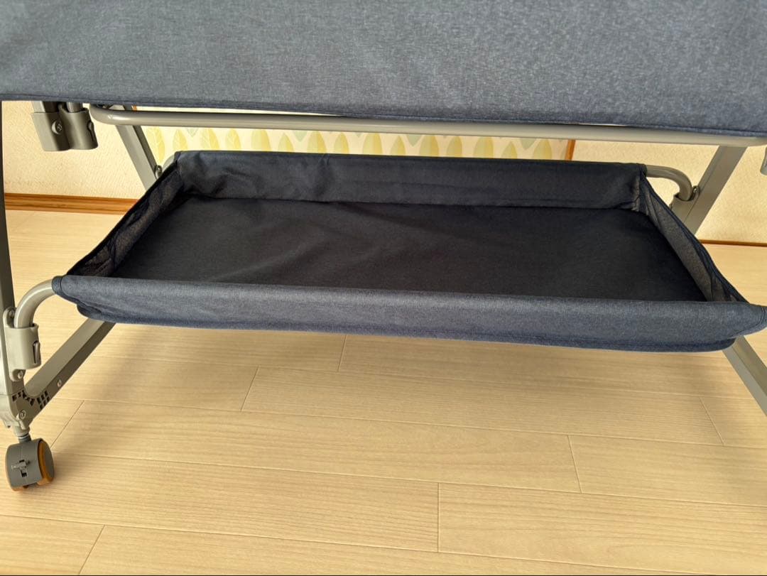 折りたたみ式ベビーベッド ★ブルー★美品★