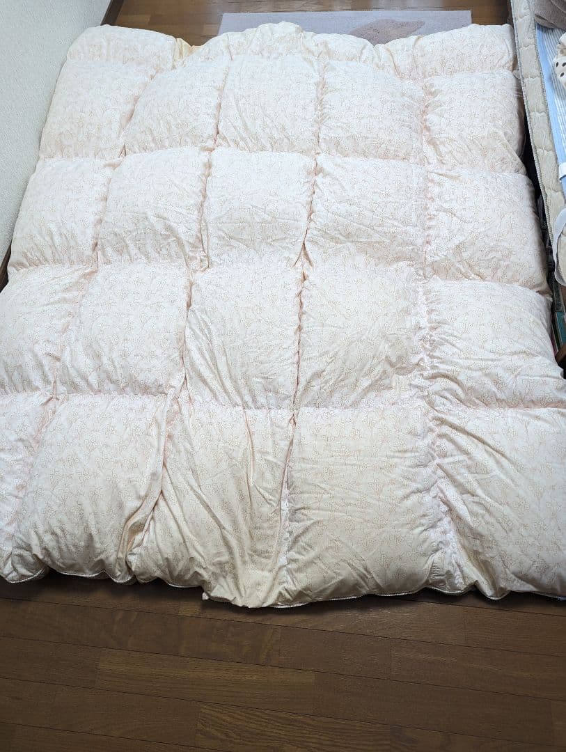 羽毛布団 ダブルサイズ 古都の華 ホワイトグースダウン95％絹