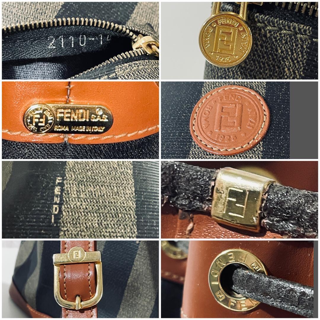 FENDI フェンディ ペカン ポーチ付き ショルダーバッグ 巾着 ゴールド金具