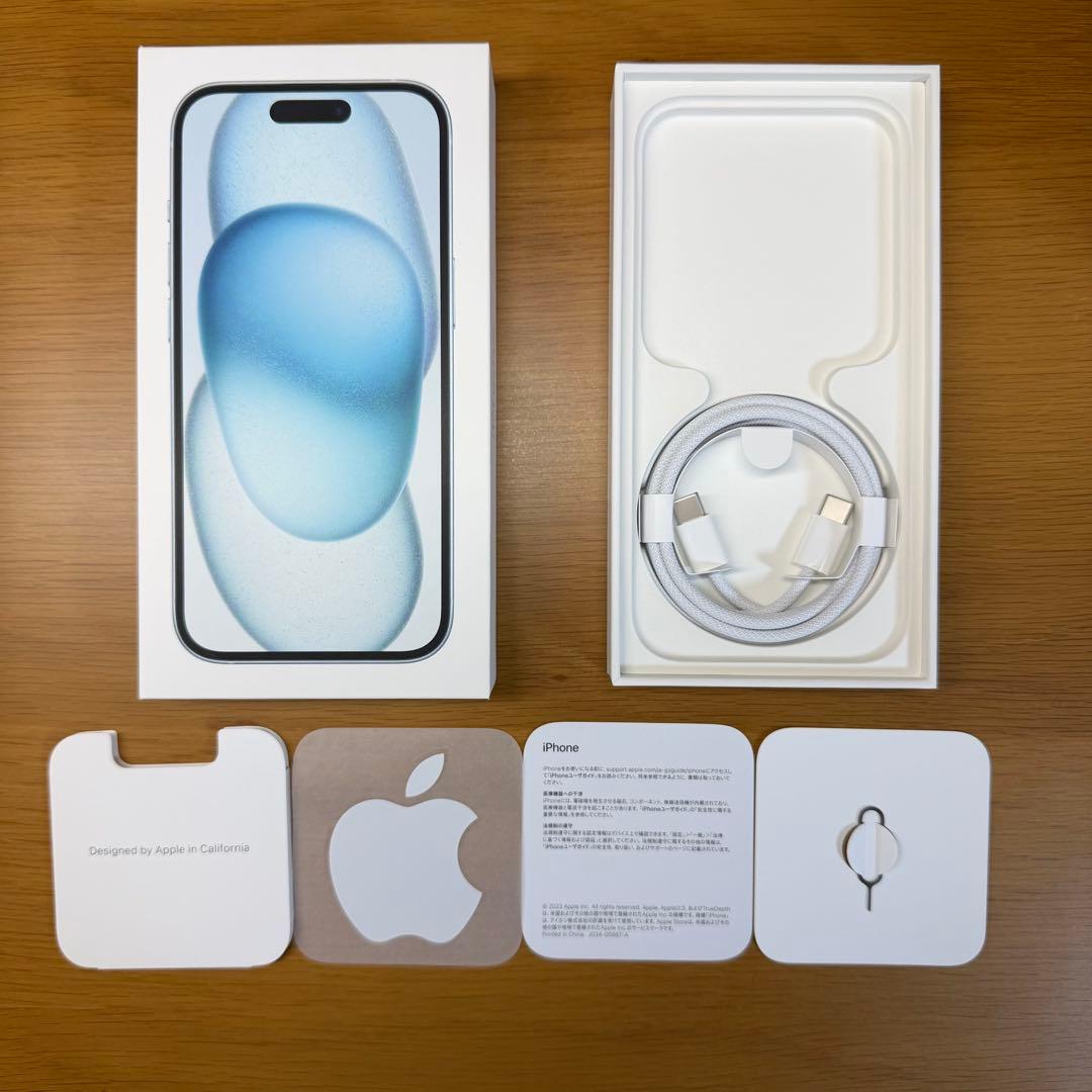 【美品】iPhone15 Blue 128GBバッテリー最大容量91%