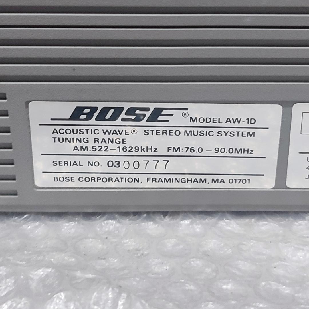 完動品 BOSE ボーズ AW-1D CDラジカセ 777シリアル