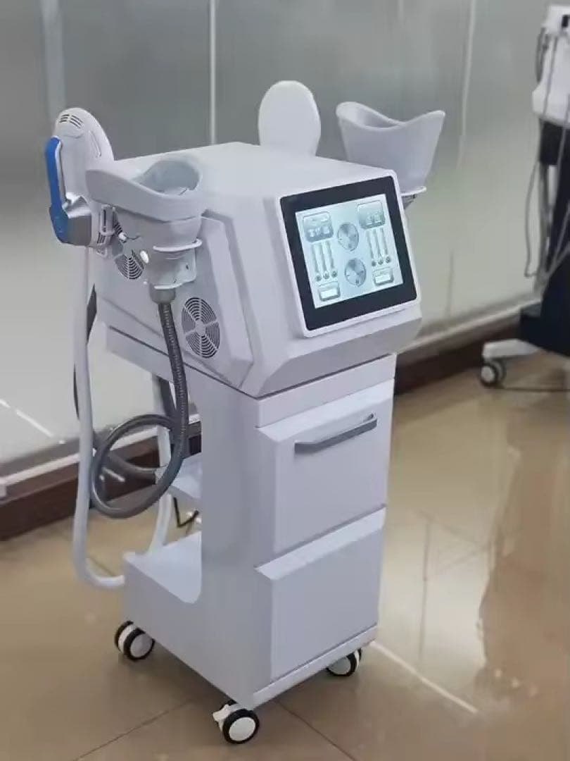 最新脂肪冷却＋電磁パルスマシン、クライオ、美品、痩身+360脂肪冷却痩身＋シート