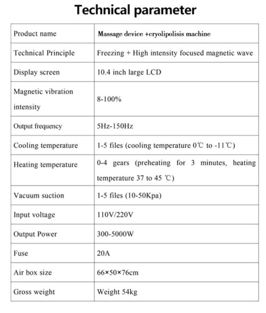 最新脂肪冷却＋電磁パルスマシン、クライオ、美品、痩身+360脂肪冷却痩身＋シート