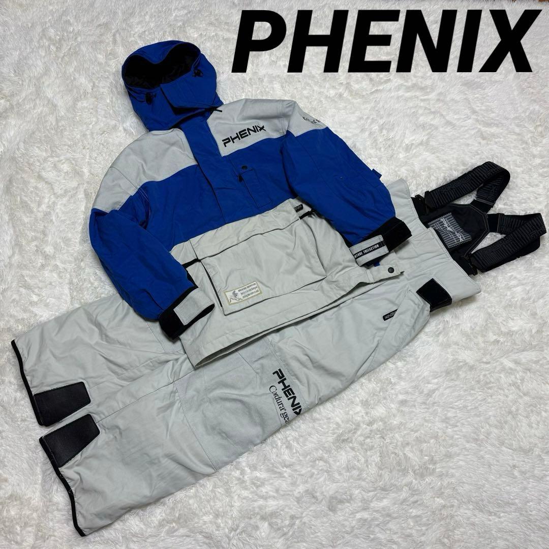 PHENIX スキーウェア上下セット M/L 青灰【E-70】