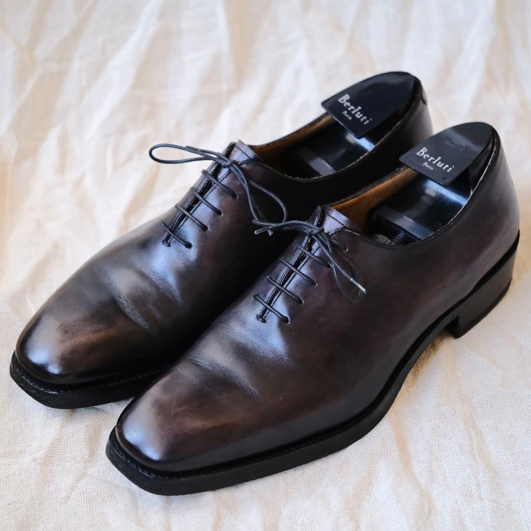 BerlutiベルルッティホールカットプレーントゥAlessandro10木型付