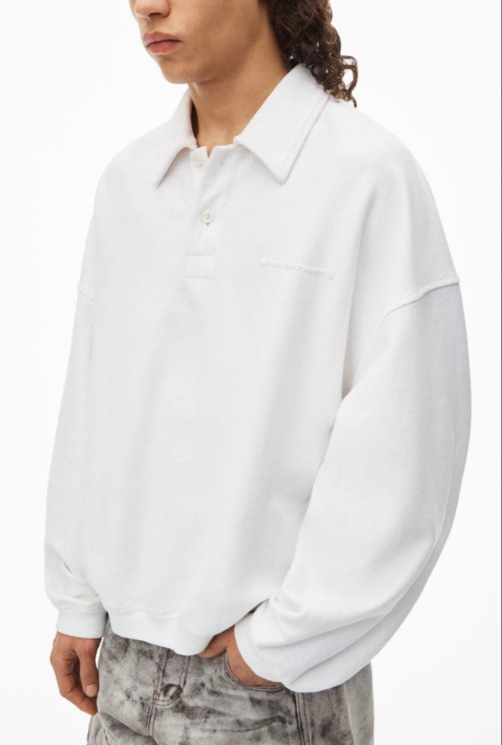 (なか)AlexanderWangパフロゴ オーバーサイズ ポロ白Mサイズ