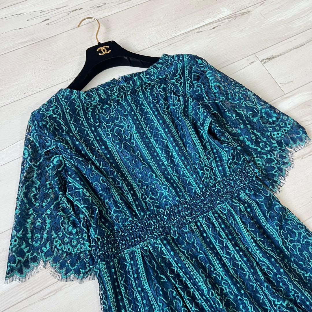 【極美品】大きいサイズ　プールヴー　パーティー　レース刺繍　オケージョンドレス