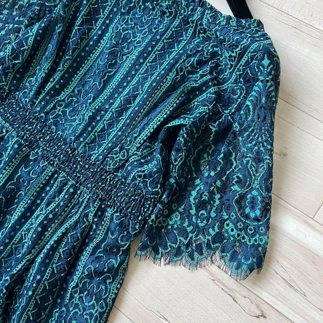 【極美品】大きいサイズ　プールヴー　パーティー　レース刺繍　オケージョンドレス