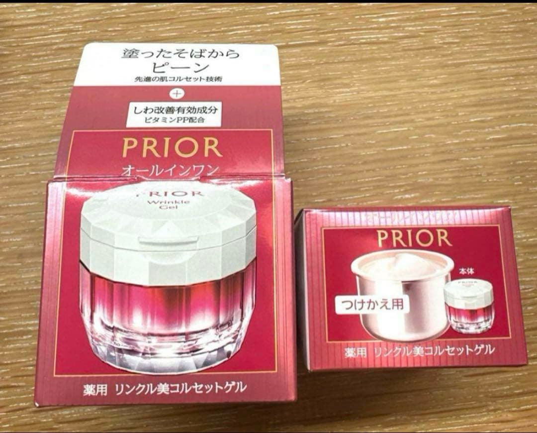 【未開封】資生堂プリオール 薬用リンクル美コルセットゲル 90g 付け替えよう付