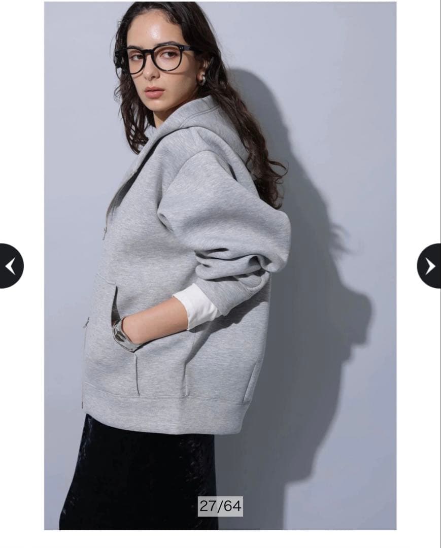 【新品タグ付き】アルページュストーリー　ダンボールパーカー　グレー　M