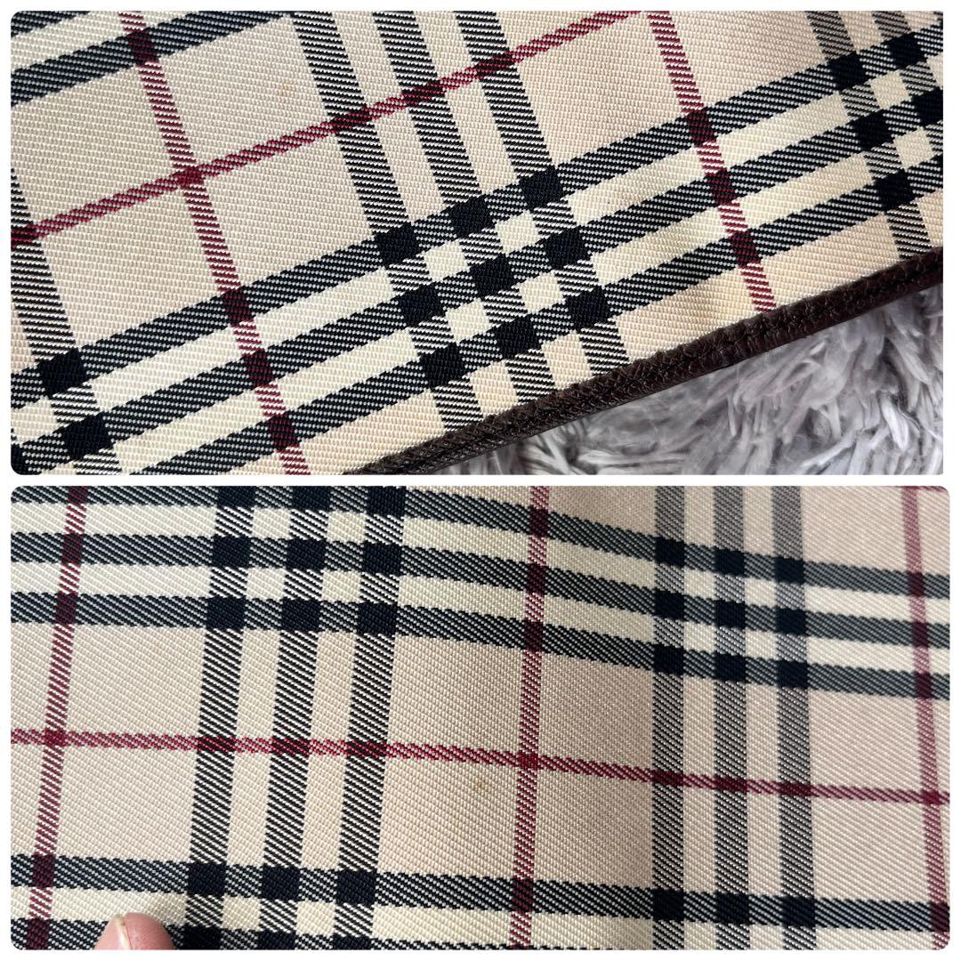 バーバリー　長財布　ノバチェック　軽量　レザー　ブラウン　メンズ　レディース