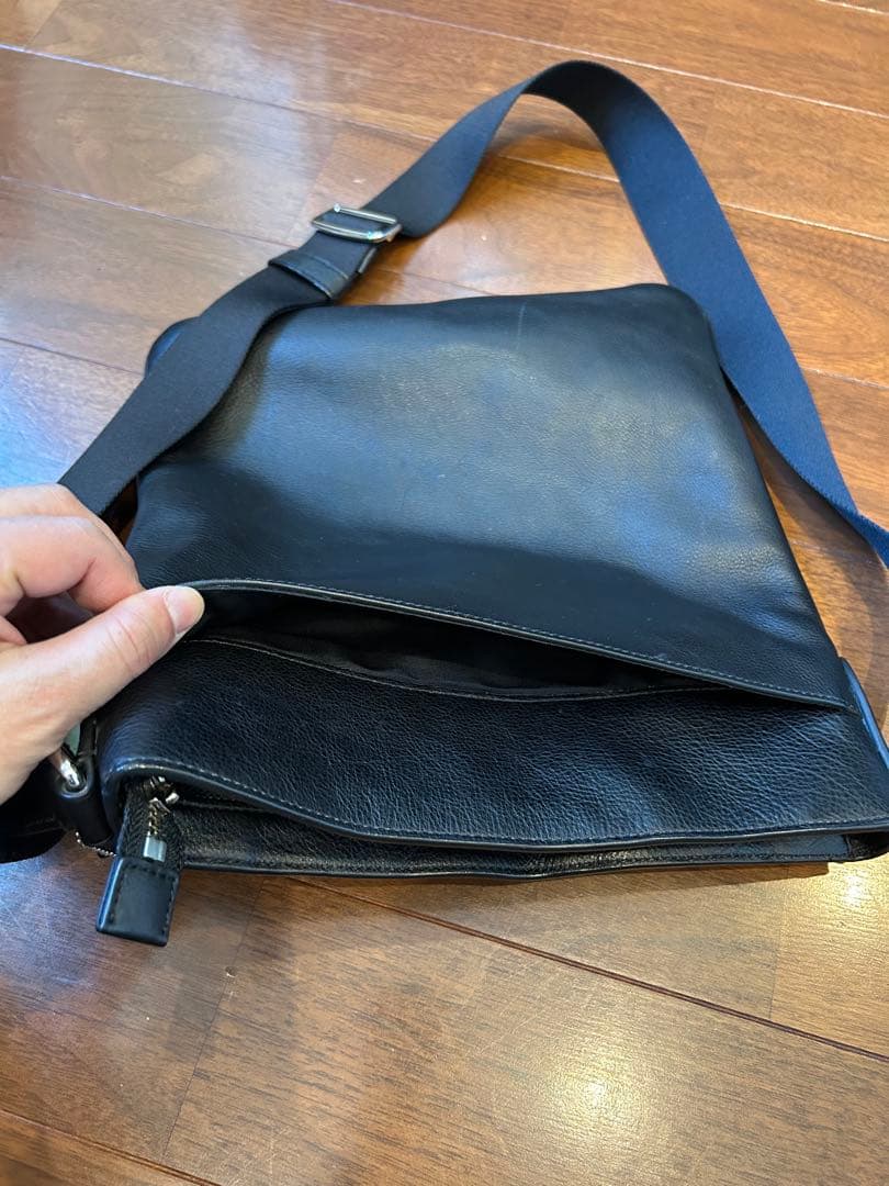 (Rima様用)COACH コーチ 本革 ショルダーバッグ ブラック ロゴ型押し