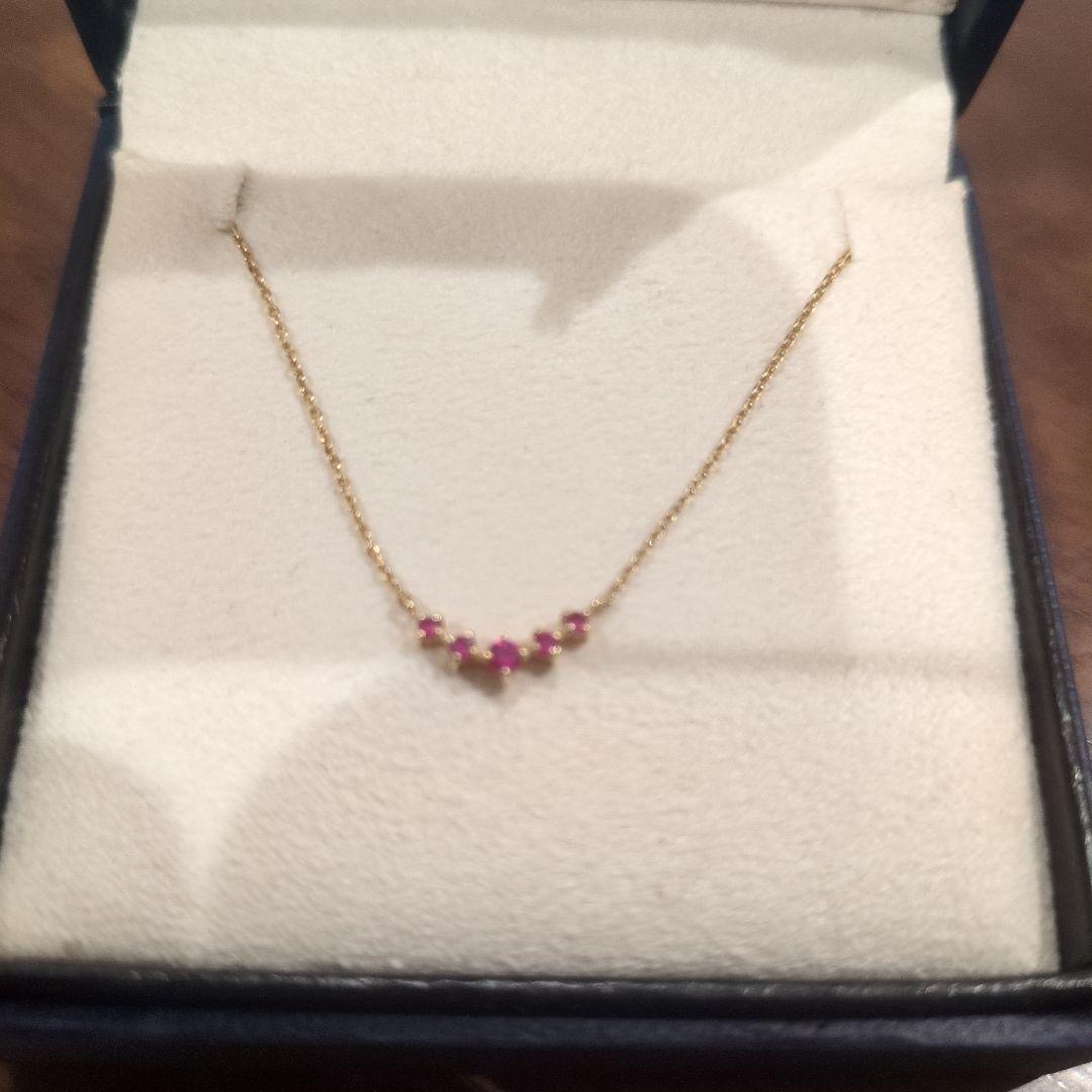 ル*ク様 Vendome Aoyama ゴールドルビーネックレス