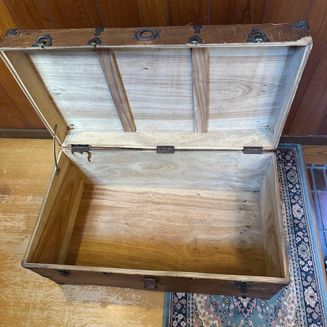 最終値下げ！アンティーク　木製トランクケース　長持　木箱