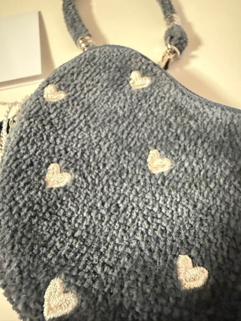 【新品未使用】フェイラー　ラブラリーハート　ハート型ポーチ　グレー