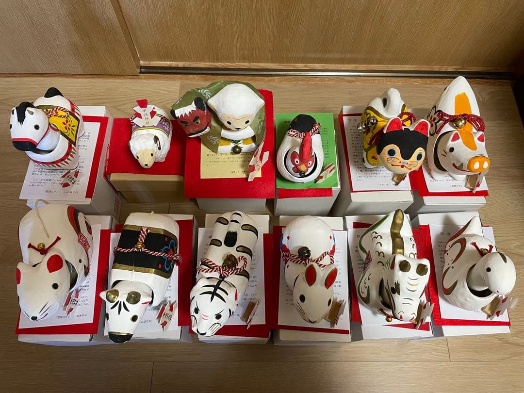 干支　十二支　招福張り子　張子　首振り　手作り