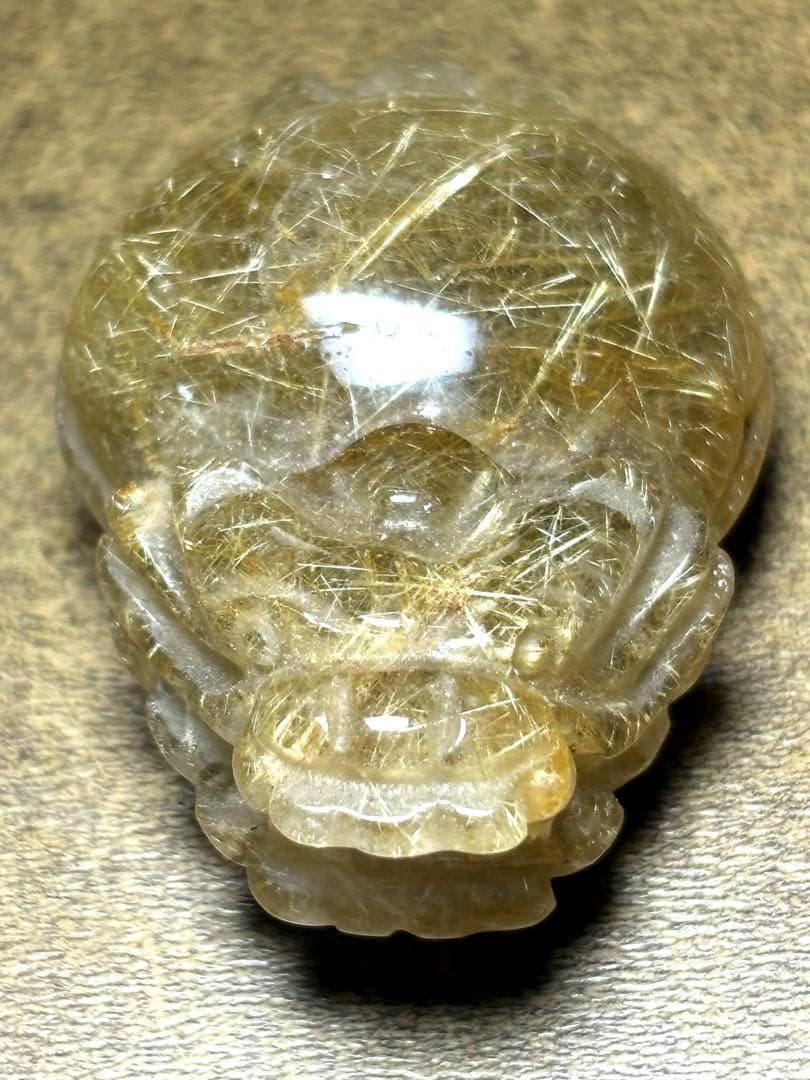 【新入荷】タイチンルチル（シャンパンカラー）貔貅　置物　（新品未使用）金運最強