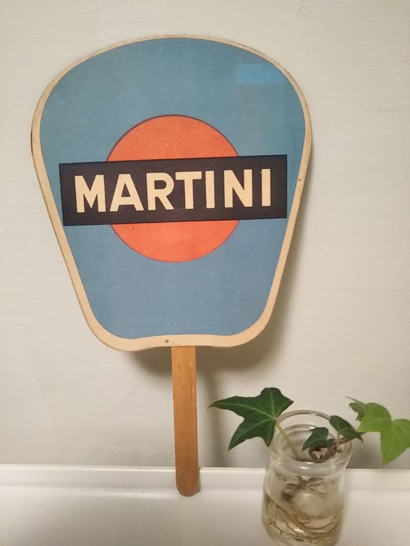 マルティニ　当時物うちわ　ランチア　フィアット　アルファロメオ　マセラティ