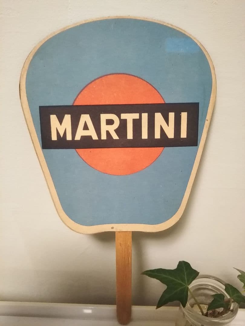 マルティニ　当時物うちわ　ランチア　フィアット　アルファロメオ　マセラティ