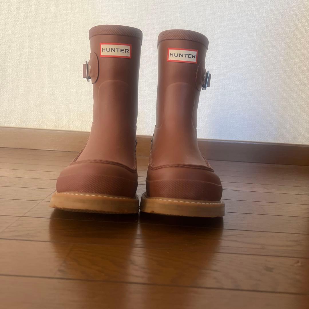 ハンター　オリジナル モックトゥ　ショート レインブーツ　25cm ブラウン
