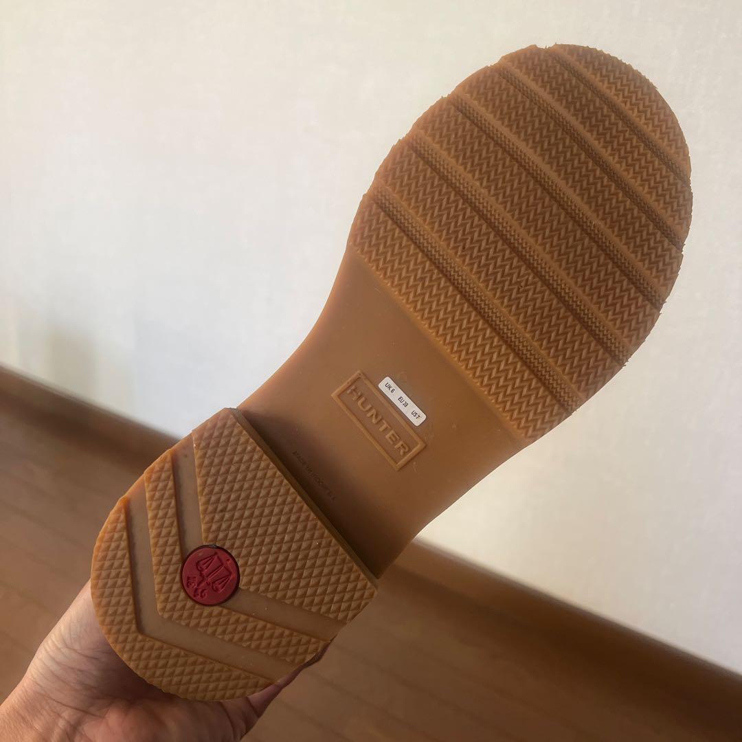 ハンター　オリジナル モックトゥ　ショート レインブーツ　25cm ブラウン